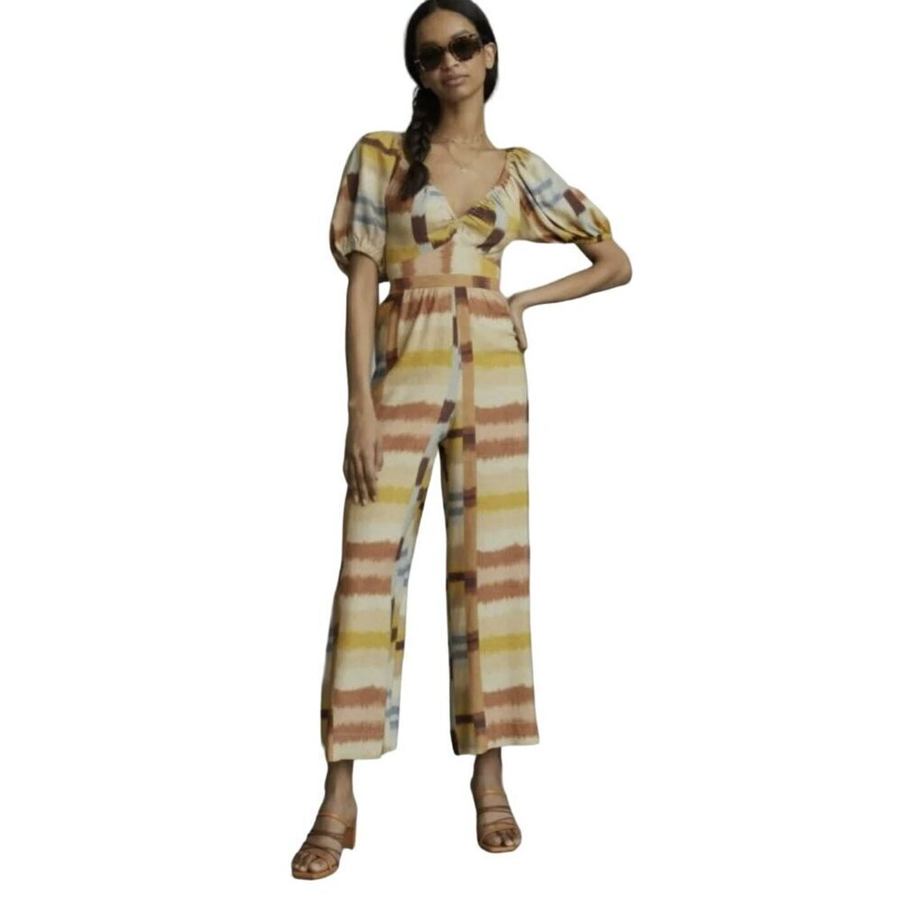 Anthropologie Ranna Gill Tie Back Jumpsuit NWT Size Medium